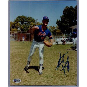 Brent Gaff Signed Baseball 8x10 Photo New York Mets Beckett U05746